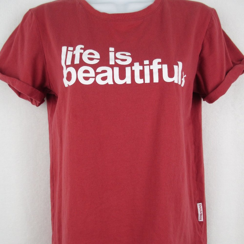 Dutch Bros Womens Medium Tshirt Red Life